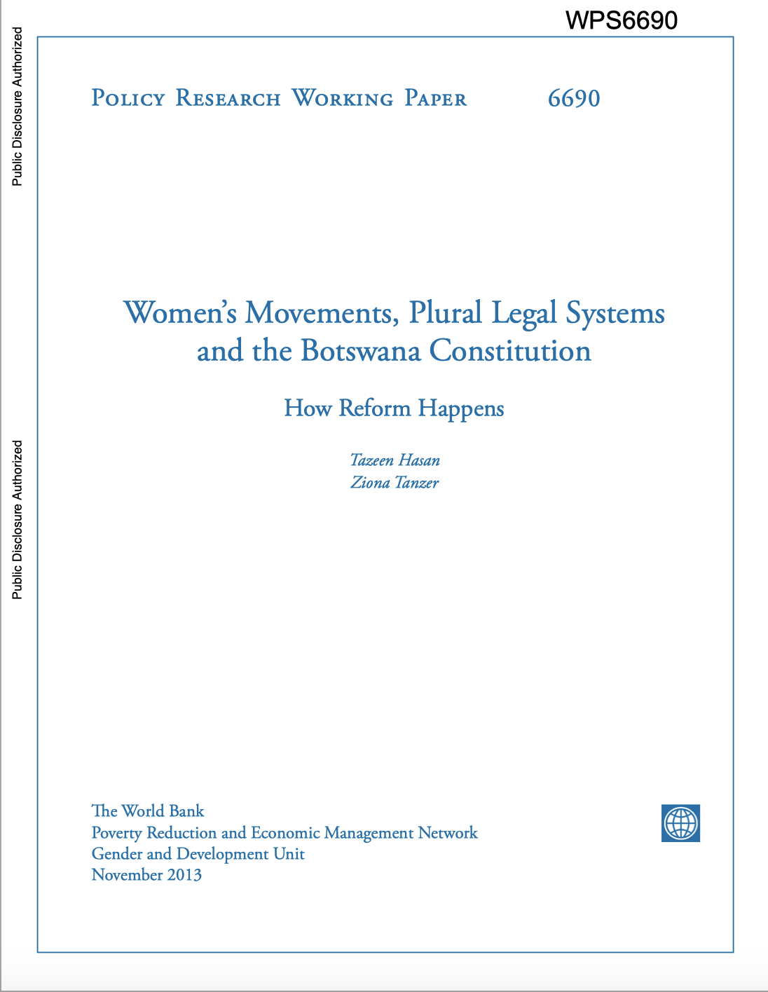 Women’s Movements, Plural Legal Systems And The Botswana Constitution